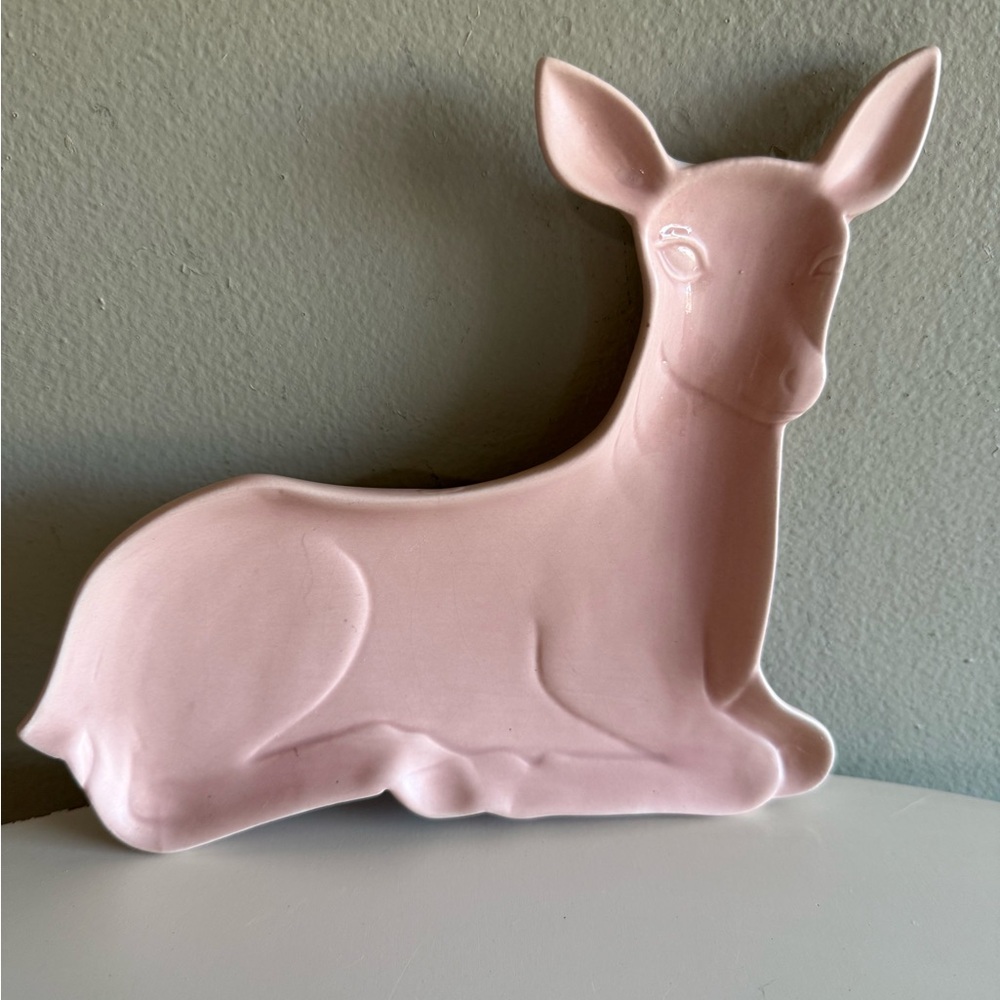 Pink Ceramic Deer Plate